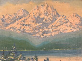 Obraz Jan Boža Pospíšil, Vysoké Tatry Gerlach 1943, olej 55x - 3