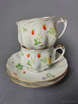 Porcelánová čajová sada šálků s podšálkem Moritz Zdekauer - 3