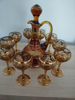 Prodám ručně foukané, broušené a malované skleněné soupravy. - 3