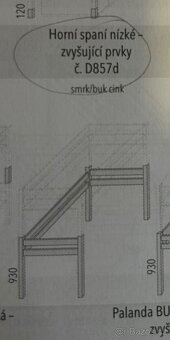Domestav vyvyšující prvek pro spaní jednolůžko 2x - 3