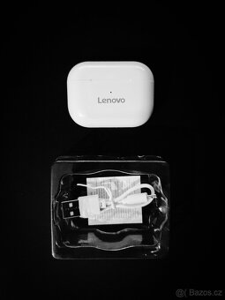 Bezdrátová sluchátka Lenovo- bílá - Nová - 3
