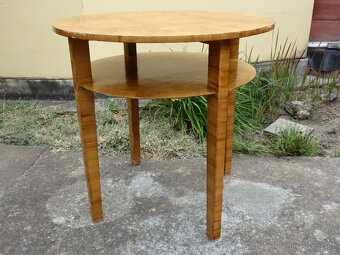 Starý dřevěný kulatý stůl - 3