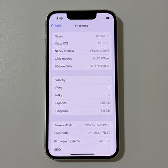 Prodám iPhone 13 mini 128 GB bílý - 3