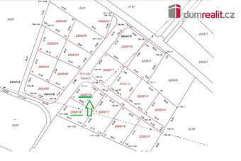 prodej stavebního pozemku 955 m2, Kácov, ul. K Farářství, ok - 3