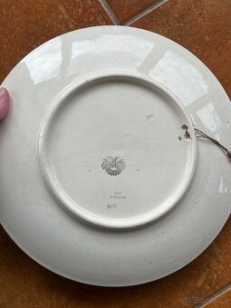 Starožitný dekorativní talíř Villeroy & Boch – Mettlach, - 3