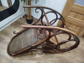 Starožitné houpací křeslo THONET - 3