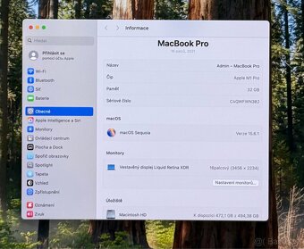 MacBook Pro 16 2021 /32GB RAM/M1 Pro/512GB SSD/Záruka - 3