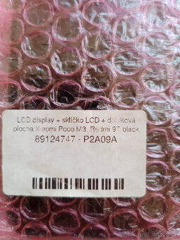 LCD displej plus sklíčko, dotyková plocha Xiaomi poco m3 neb - 3