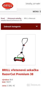 VŘETENOVÁ SEKAČKA BRILL VČ. KOŠE PC 4000,- - 3