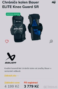 Brankářské chrániče kolen BAUER PRO SR. - 3