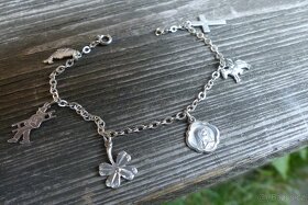 Žebrácké náramky, stříbrné náramky s ověsky - 3