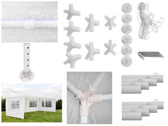 Zahradní altán 6mx3mx2,45m/6 stěn s okny - nový ,nepoužitý - 3