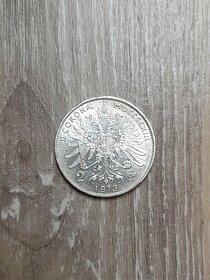 Stříbrná mince rakousko-uhersko 2cor. 1913 - 3
