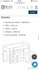 Multifunkční postel 90x200 - 3