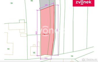 Pozemek k výstavbě 798m2, Veselá u Zlína - 3