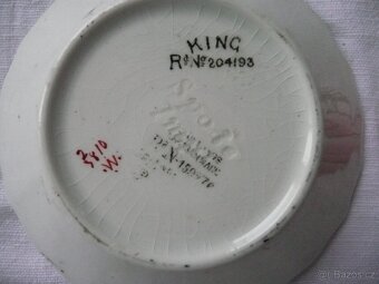 Glazovaný hrníček s podšálkem Zn. KING R-Spode Inpi, England - 3