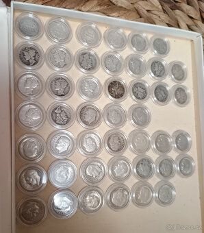 One Dime USA - sbírka 45 ks stříbrných mincí - 3