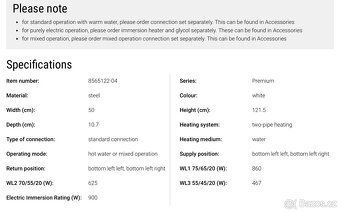 Designový koupelnový radiátor/řebřik HSK, PC kolem 700€ - 3