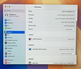 MacBook Pro 16” 2019 CTO/16GB RAM/I7/512GB SSD/ Záruka - 3