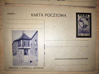 Dvě polské dopisnice, 1945, Osvětim. - 3