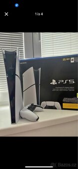 PS5 Slim , Záruka 12/26.Mechanika , 2 ovladače - 3