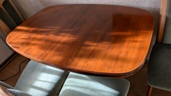 Stůl jídelní rozkládací a 4 židle - masivní - 3