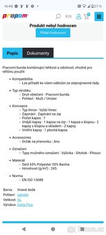 Pánská pracovní bunda vel. L - 3