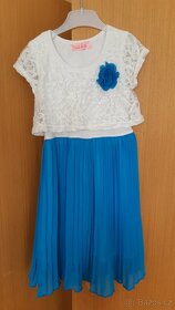 Dětské šatičky bílo-modré - 3