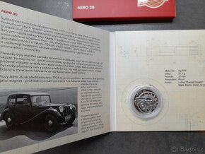Stříbrná mince Aero 30 - " Na kolech" - 3