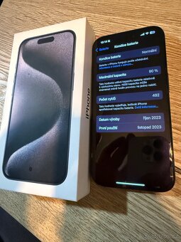 Iphone 15 PRO - CZ - modrý titan 128 Gb - 3