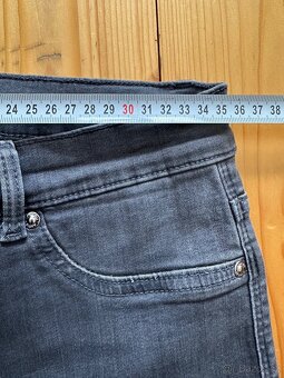 Šedé, pružné džíny slim/ dámské - 3