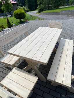 Zahradní posezení stůl a lavice - 3