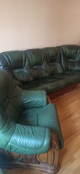 Kožená sedací souprava (stav jako nový) - 3