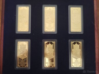 Edice pozl. cihličky 6x , mince 3x , 20 Kč bankovka UNC - 3