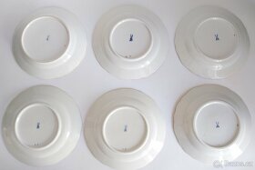 Sada 6 ks porcelánových talířů Míšeň - Meissen - 3