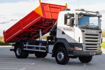 4X4 TŘÍSTRANNÝ SKLÁPĚČ + HYDRAULICKÁ RUKA SCANIA R380 / EU4 - 3