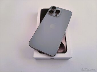 apple iphone 15 PRO MAX 256gb Natural Titanium / Batéria 90% - 3
