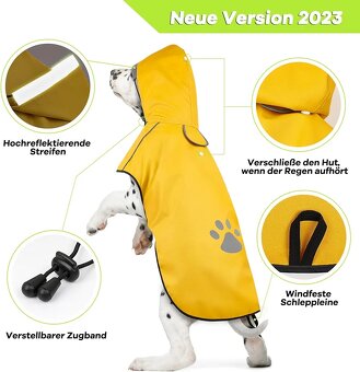 Nová pláštěnka pro psa-velikost M - 3
