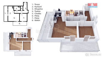 Pronájem bytu 2+kk, 72 m², Praha, ul. U Hostavického potoka - 3