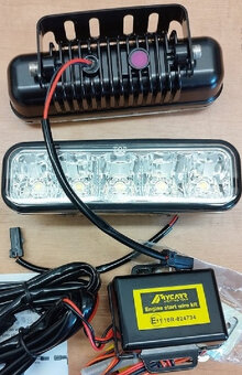 Světla pro denní svícení DRL-2x5 led. Mycarr. 12/24v. - 3