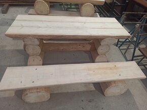 Srubový stůl s lavicemi - 3
