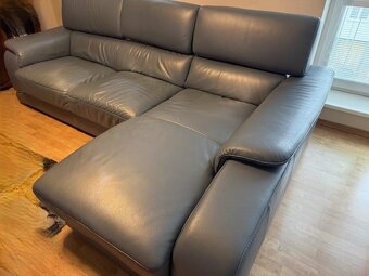 Kožená sedací souprava rohová - 3