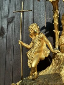 Bronzové Zlacené Krbové Hodiny - Francie 1880 - 3
