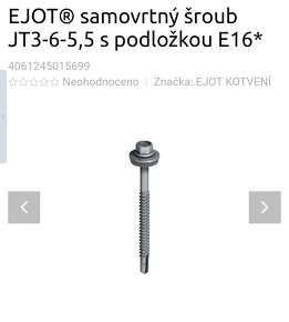 Samovrtný šroub Zn.EJOT JT3-6-5,5x130-E16 - 3