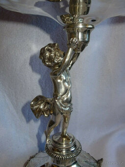OBROVSKÝ středový prvek, stříbro 925, rok výroby 1900, putto - 3