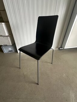 ŽIDLE ČERNÁ DŘEVO/KOV KS - 3