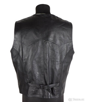 Kožená pánská černá vesta LEATHER SHOW vel. L - 3