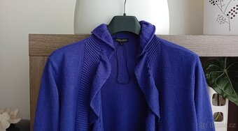 Escada dámský luxusní kardigan vel. L vlna + hedvábí - 3