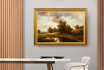 Krajina s řekou, G.Nesvadba, 1050 × 730 mm - 3