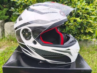 Výklopná přilba na motorku. Velikost 2XL. Nová - 3